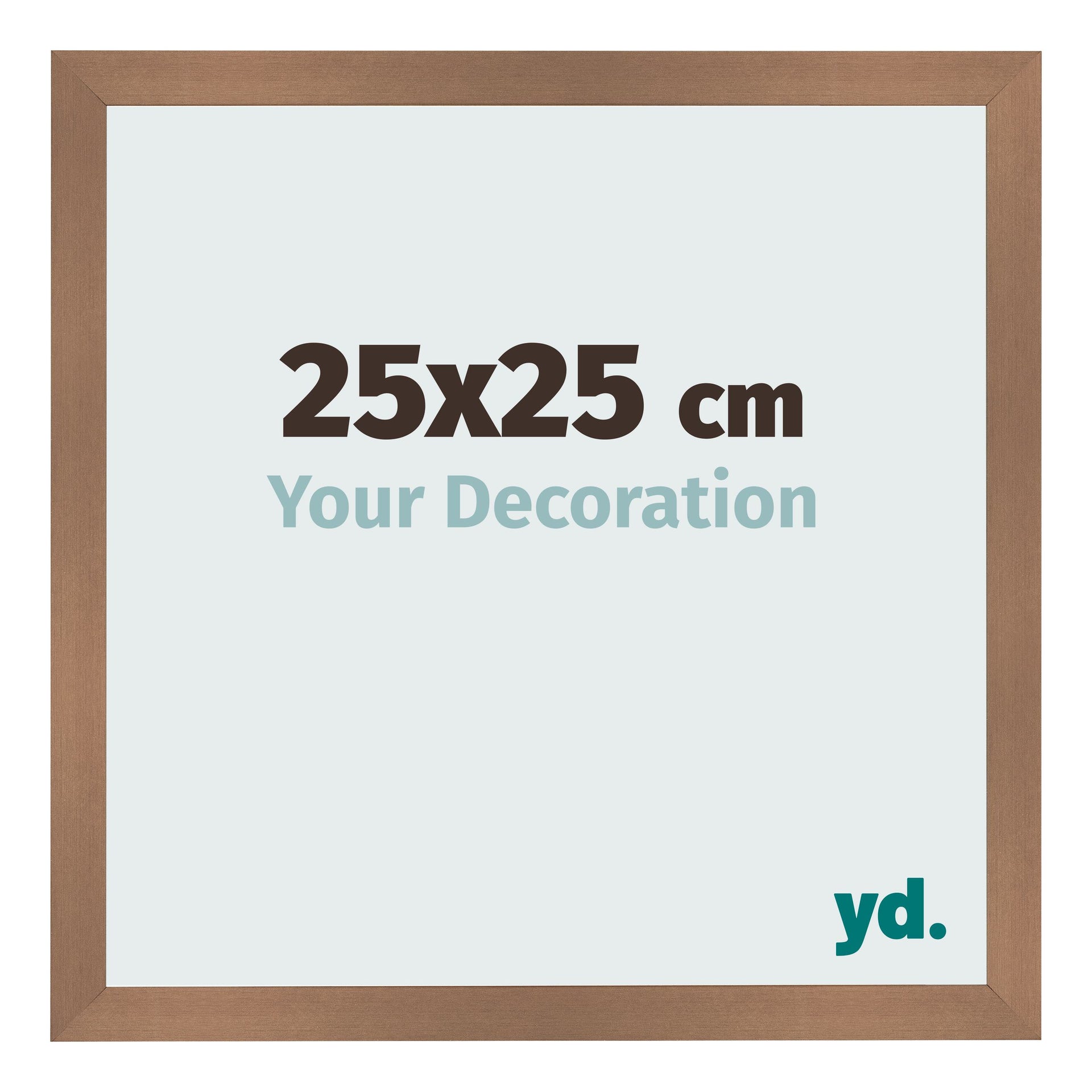Photo Frame 25x25cm Copper Design MDF Bologna Front Size | Yourdecoration.com