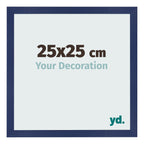 Photo Frame 25x25cm Dark Blue Swept MDF Bologna Front Size | Yourdecoration.com