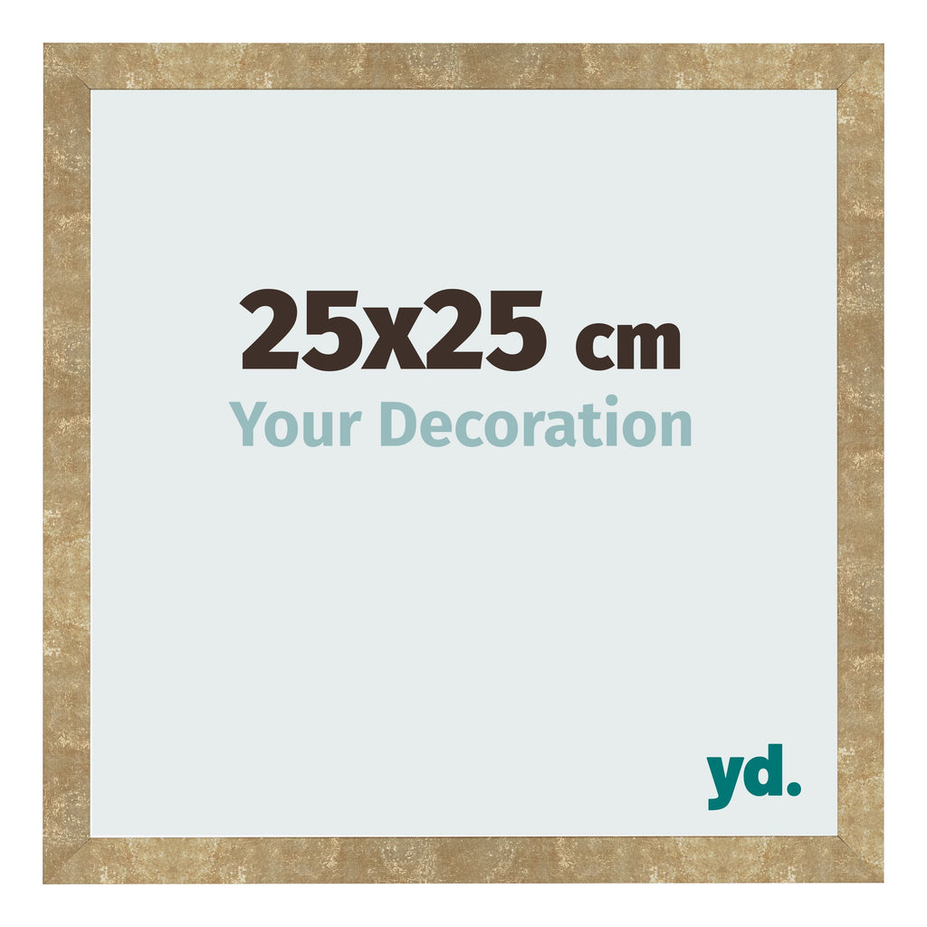 Photo Frame 25x25cm Gold Antique MDF Bologna Front Size | Yourdecoration.com