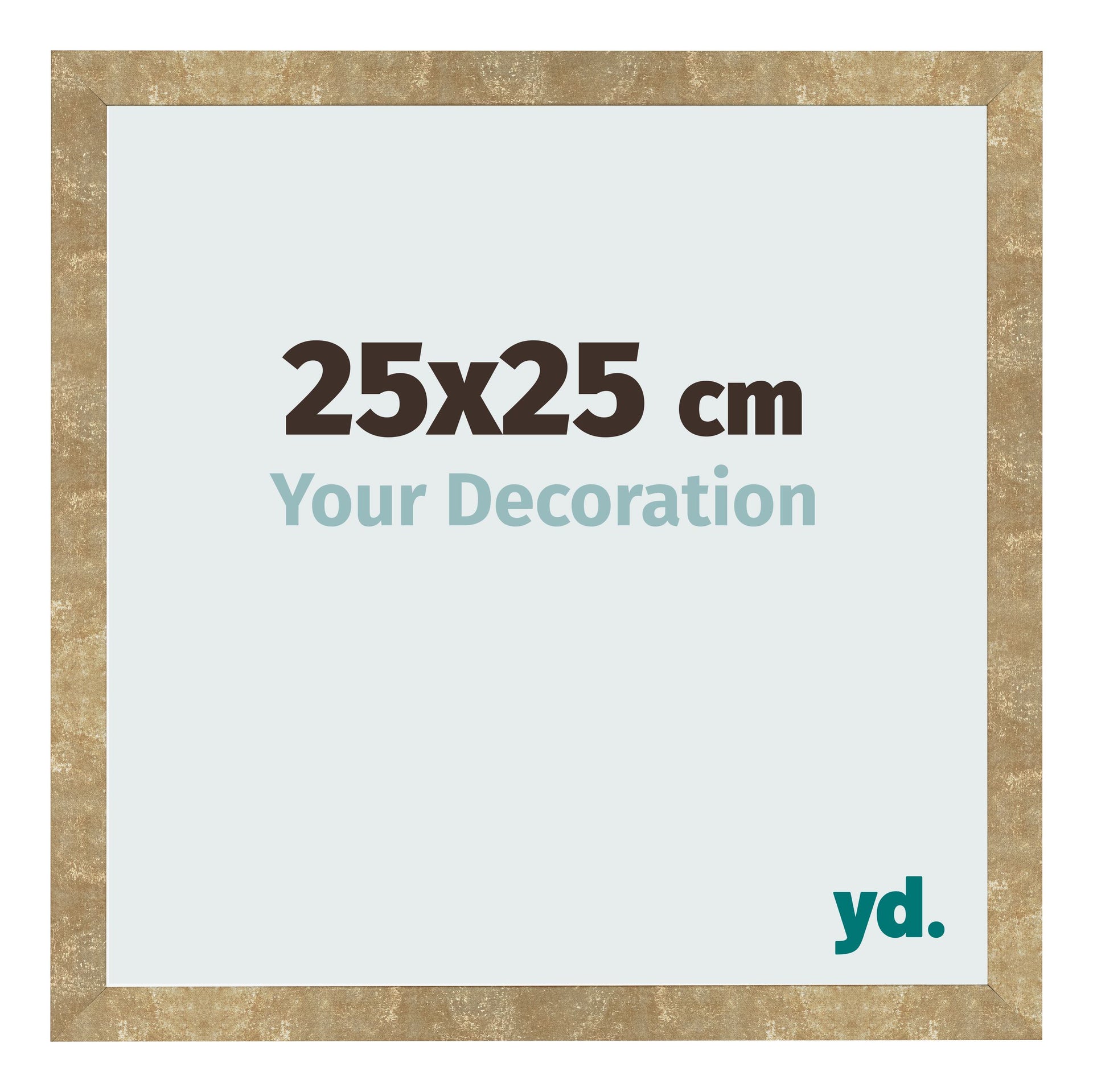Photo Frame 25x25cm Gold Antique MDF Bologna Front Size | Yourdecoration.com