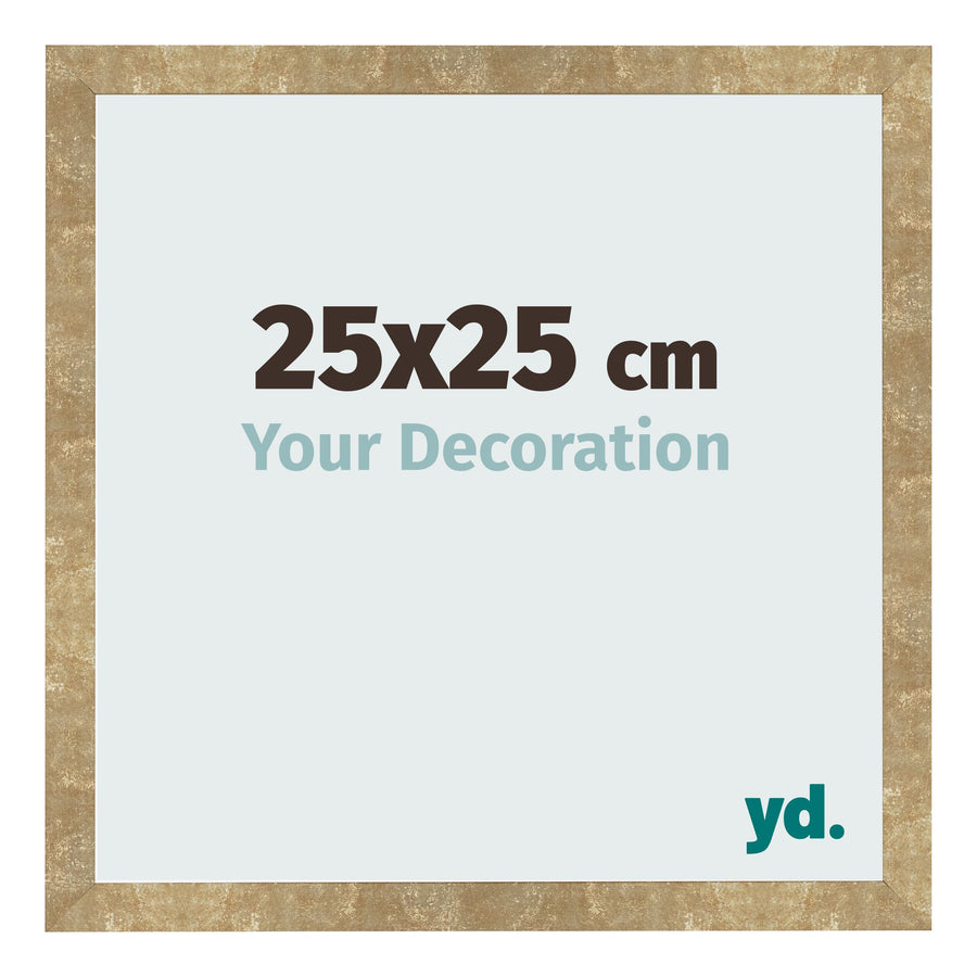 Photo Frame 25x25cm Gold Antique MDF Bologna Front Size | Yourdecoration.com