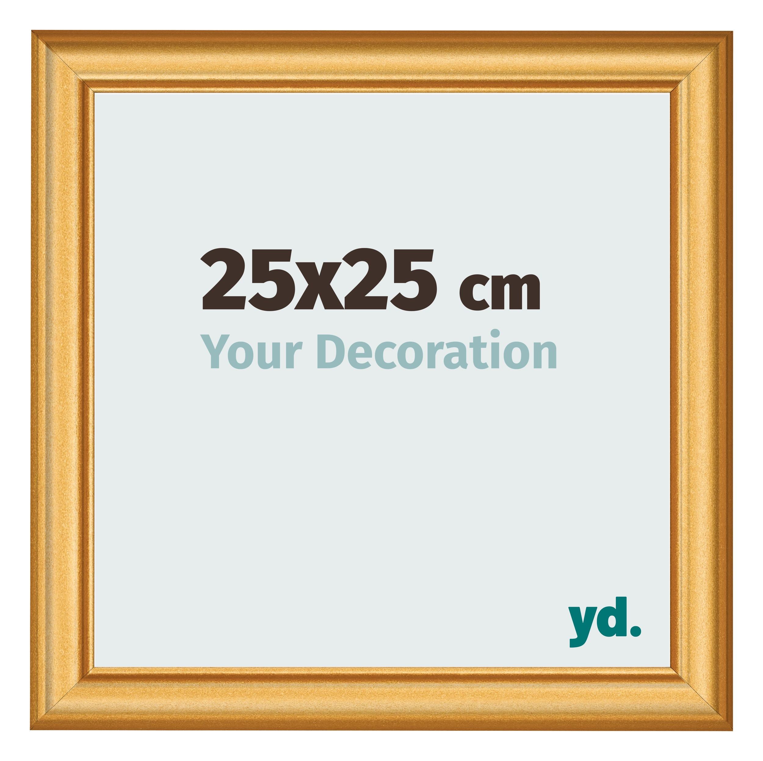 Photo Frame 25x25cm Gold Matte MDF Lazio Front Size | Yourdecoration.com