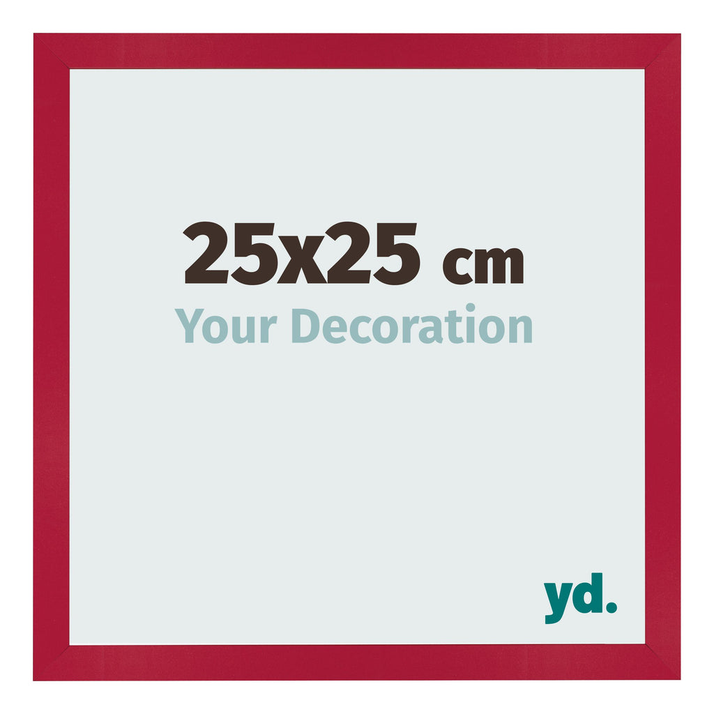 Photo Frame 25x25cm Red MDF Bologna Front Size | Yourdecoration.com