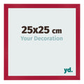 Photo Frame 25x25cm Red MDF Bologna Front Size | Yourdecoration.com