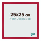 Photo Frame 25x25cm Red MDF Bologna Front Size | Yourdecoration.com