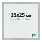 Photo Frame 25x25cm Silver Matte MDF Bologna Front Size | Yourdecoration.com