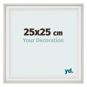 Photo Frame 25x25cm White Swept MDF Lazio Front Size | Yourdecoration.com