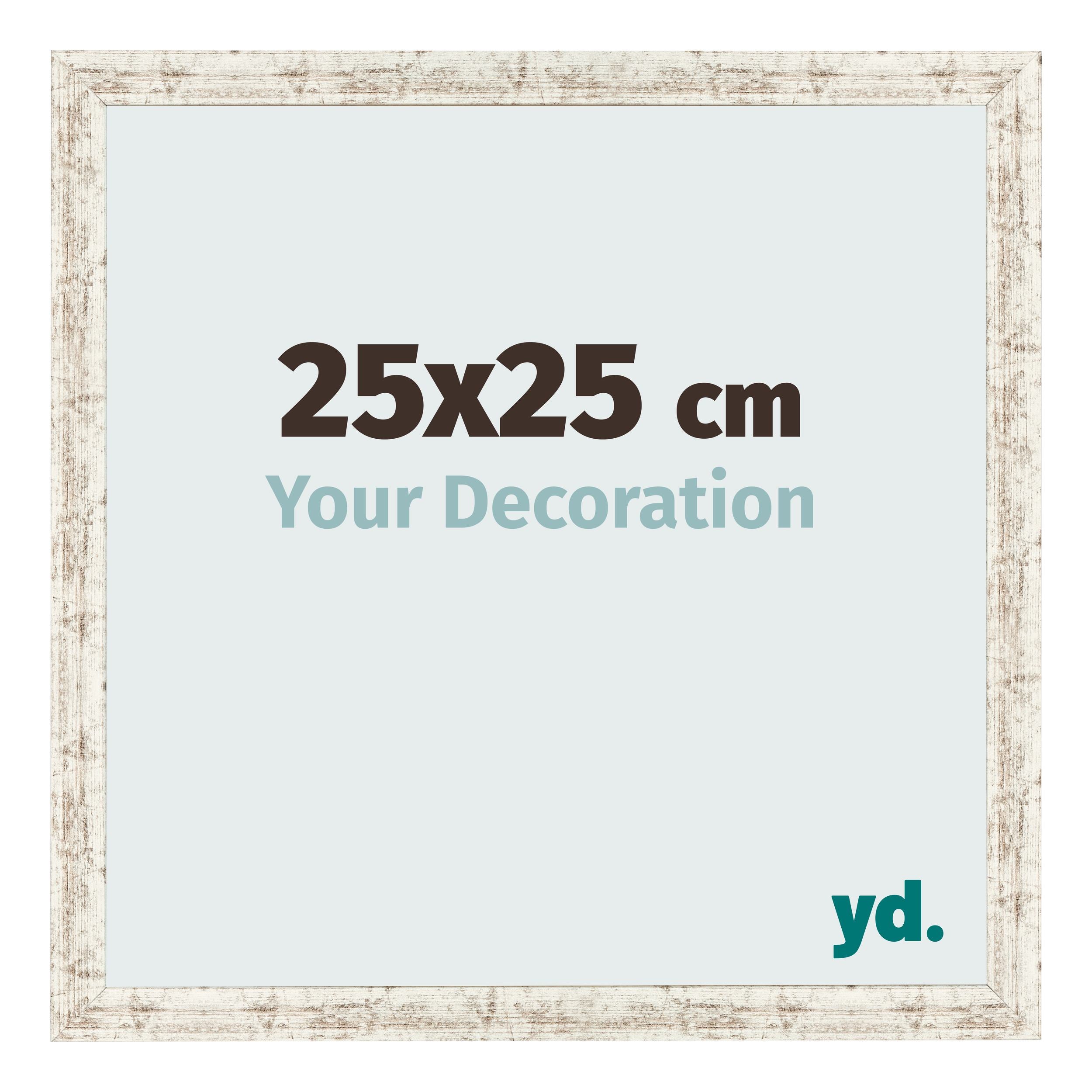 Photo Frame 25x25cm White Vintage MDF Bologna Front Size | Yourdecoration.com