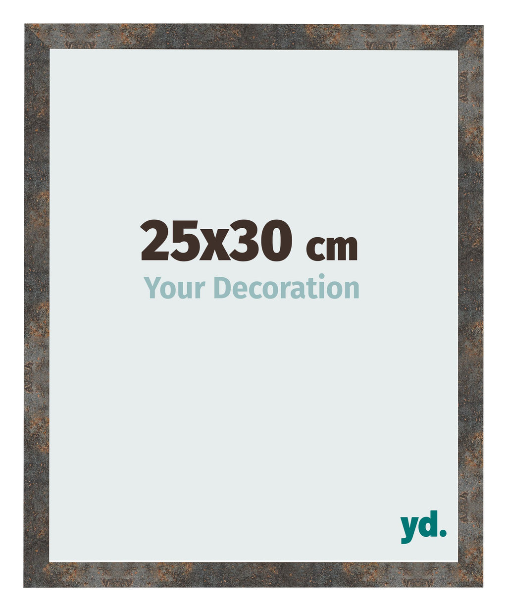 Photo Frame 25x30 cm Oxidized Metal MDF Bologna Front Size | Yourdecoration.com