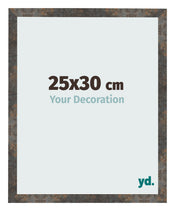 Photo Frame 25x30 cm Oxidized Metal MDF Bologna Front Size | Yourdecoration.com
