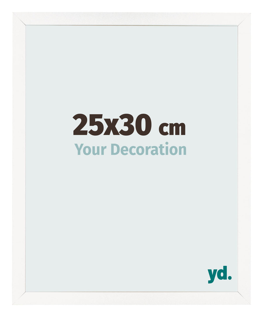 Photo Frame 25x30 cm White High Gloss MDF Bologna Front Size | Yourdecoration.com