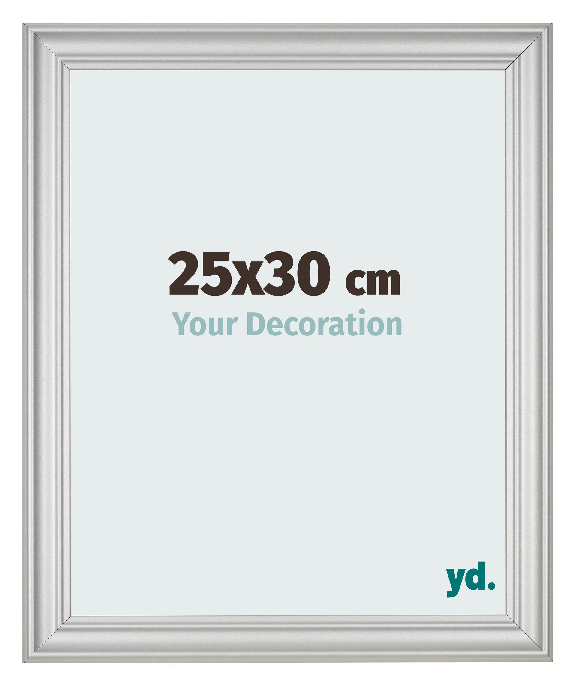 Photo Frame 25x30cm Silver Matte MDF Lazio Front Size | Yourdecoration.com