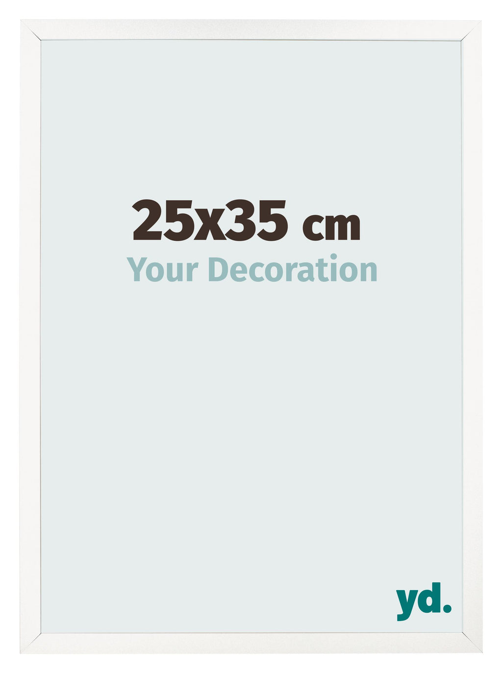 Photo Frame 25x35 cm White High Gloss MDF Bologna Front Size | Yourdecoration.com