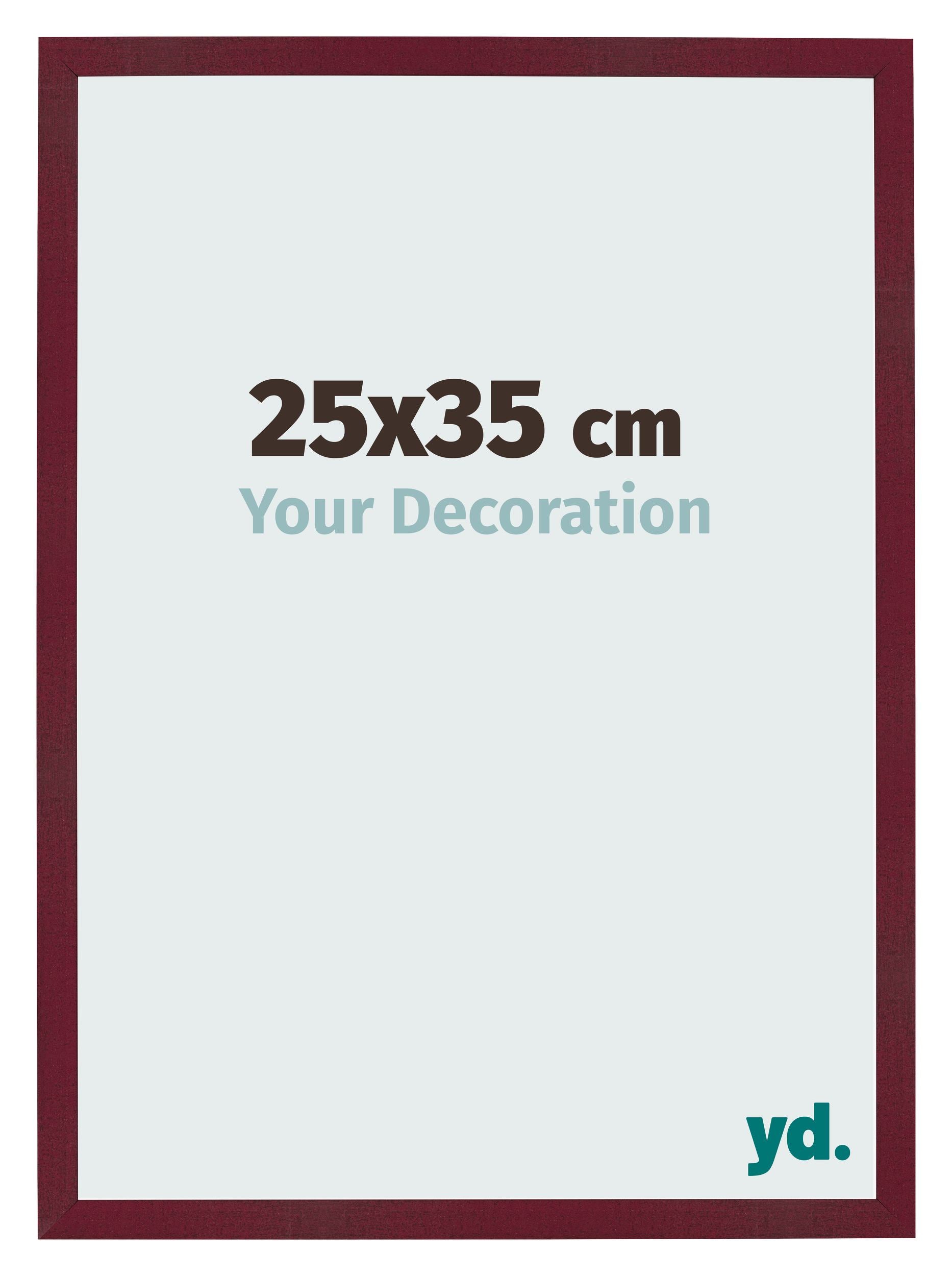 Photo Frame 25x35 cm Wine Red Swept MDF Bologna Front Size | Yourdecoration.com