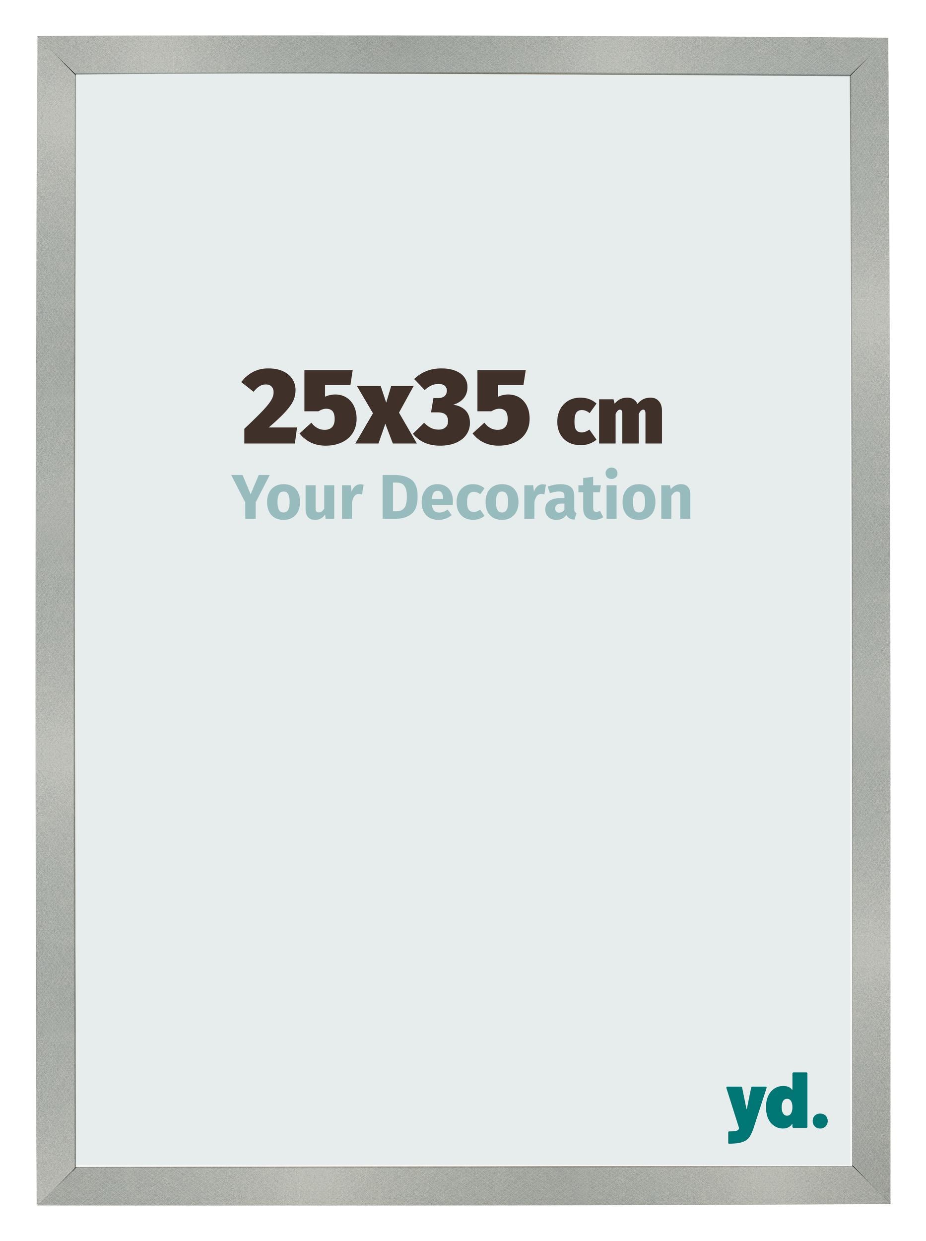Photo Frame 25x35cm Aluminum Brushed MDF Bologna Front Size | Yourdecoration.com