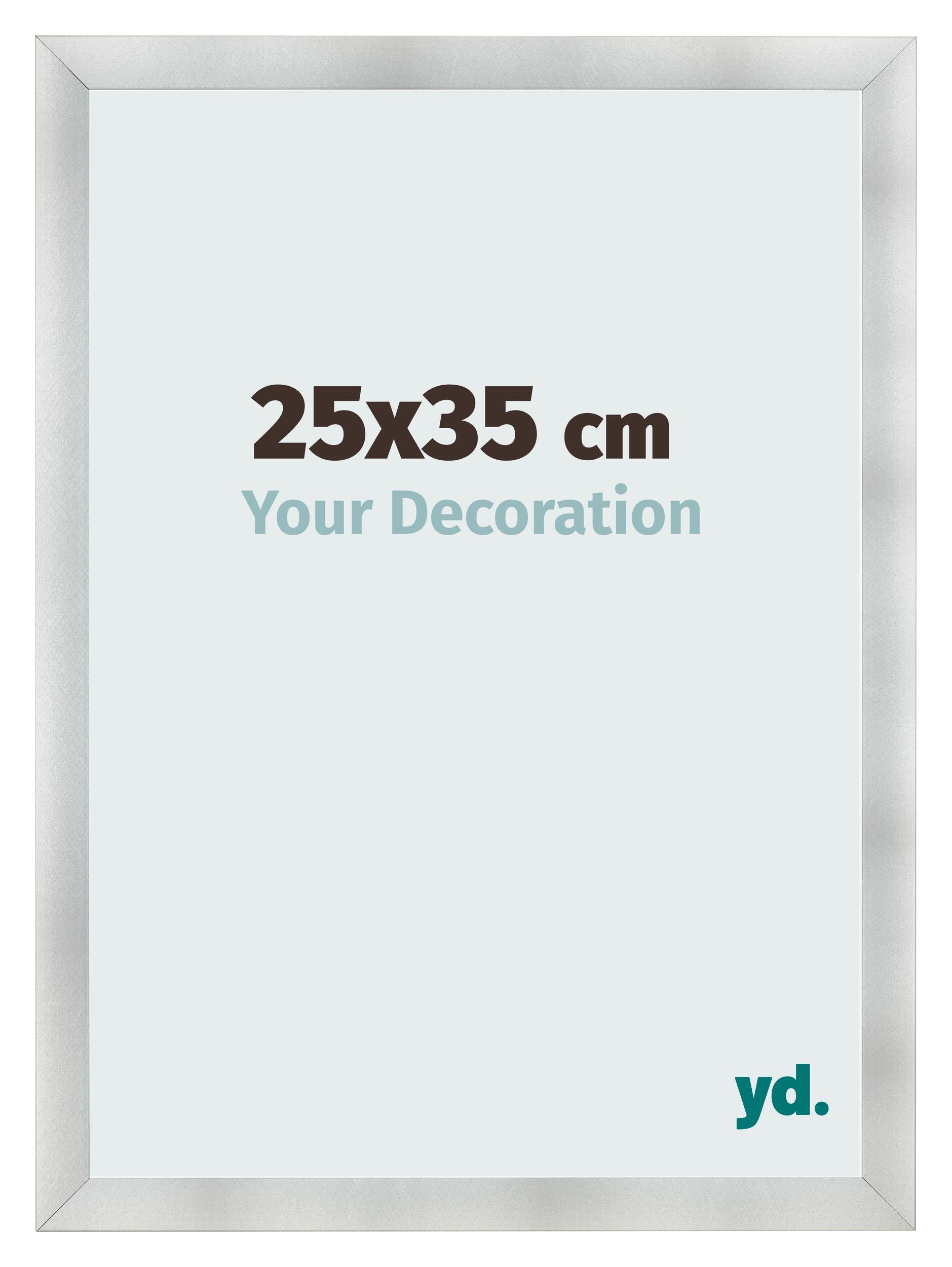 Photo Frame 25x35cm Aluminum Brushed MDF Pisa Front Size | Yourdecoration.com
