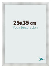 Photo Frame 25x35cm Aluminum Brushed MDF Pisa Front Size | Yourdecoration.com