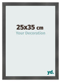 Photo Frame 25x35cm Black Silver Polished MDF Pisa Front Size | Yourdecoration.com