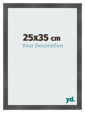 Photo Frame 25x35cm Black Silver Polished MDF Pisa Front Size | Yourdecoration.com