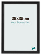 Photo Frame 25x35cm Black Woodgrain MDF Lazio Front Size | Yourdecoration.com
