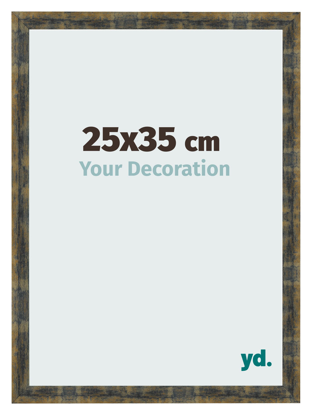Photo Frame 25x35cm Blue Gold Melange MDF Pisa Front Size | Yourdecoration.com