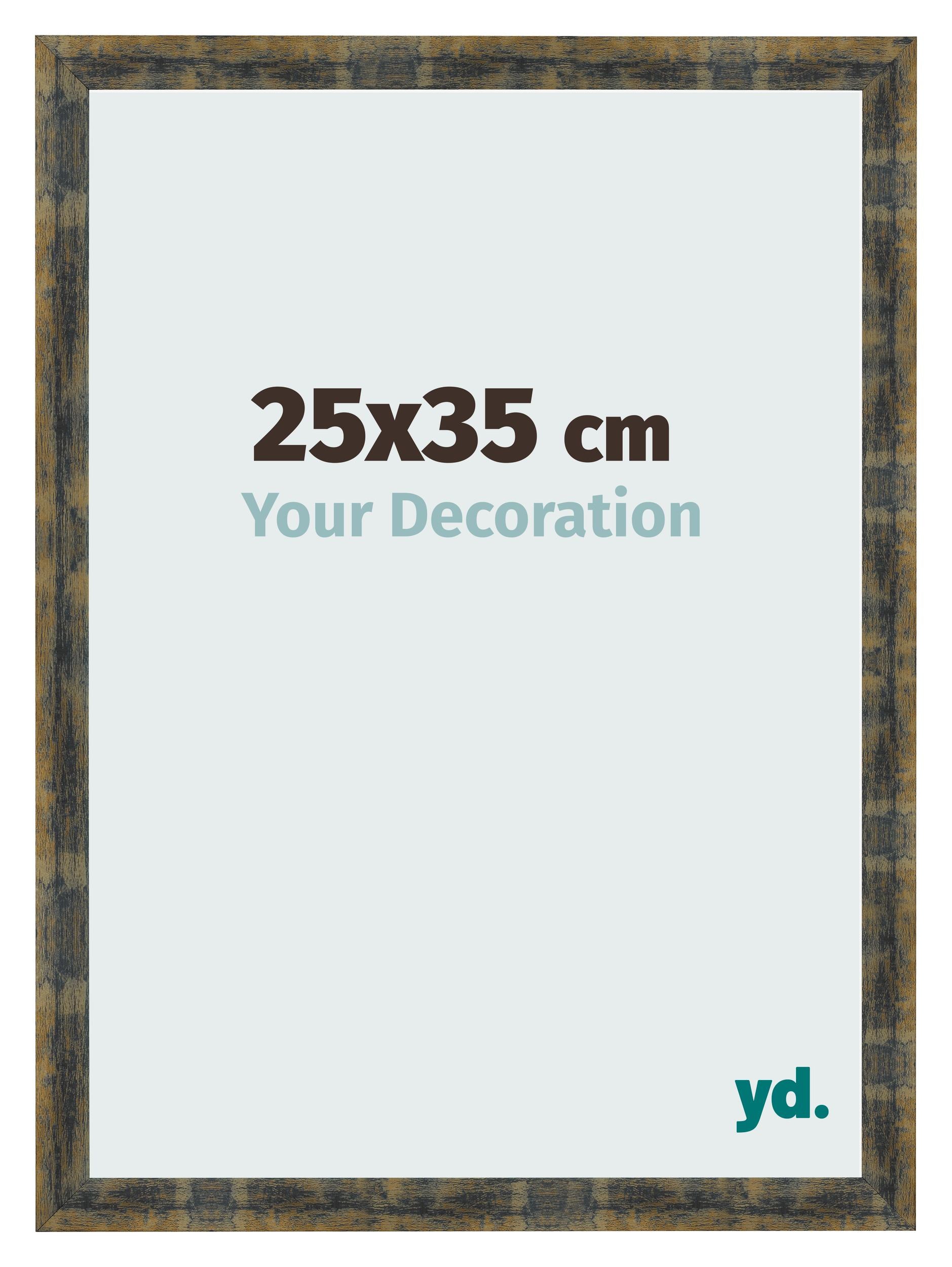 Photo Frame 25x35cm Blue Gold Melange MDF Pisa Front Size | Yourdecoration.com