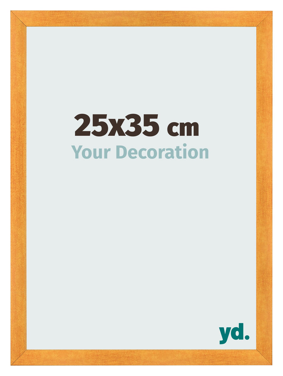 Photo Frame 25x35cm Orange MDF Pisa Front Size | Yourdecoration.com