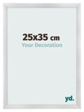 Photo Frame 25x35cm Silver Black Swept MDF Pisa Front Size | Yourdecoration.com