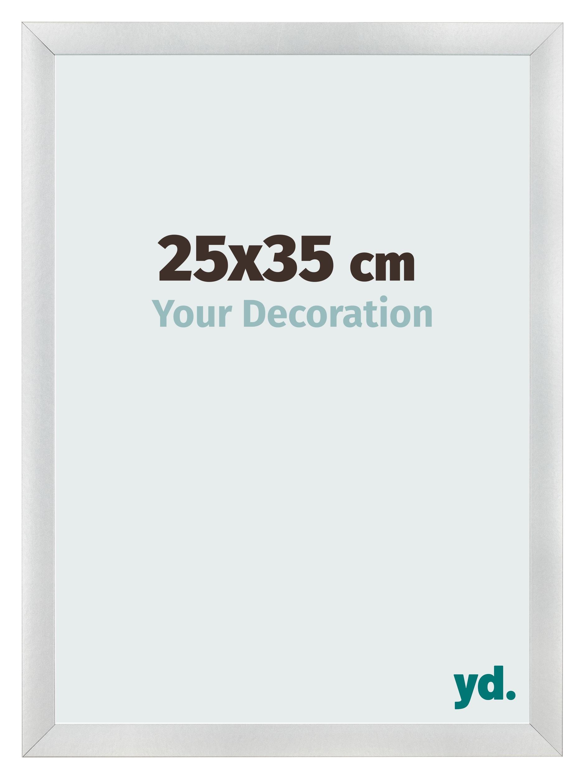 Photo Frame 25x35cm Silver Black Swept MDF Pisa Front Size | Yourdecoration.com