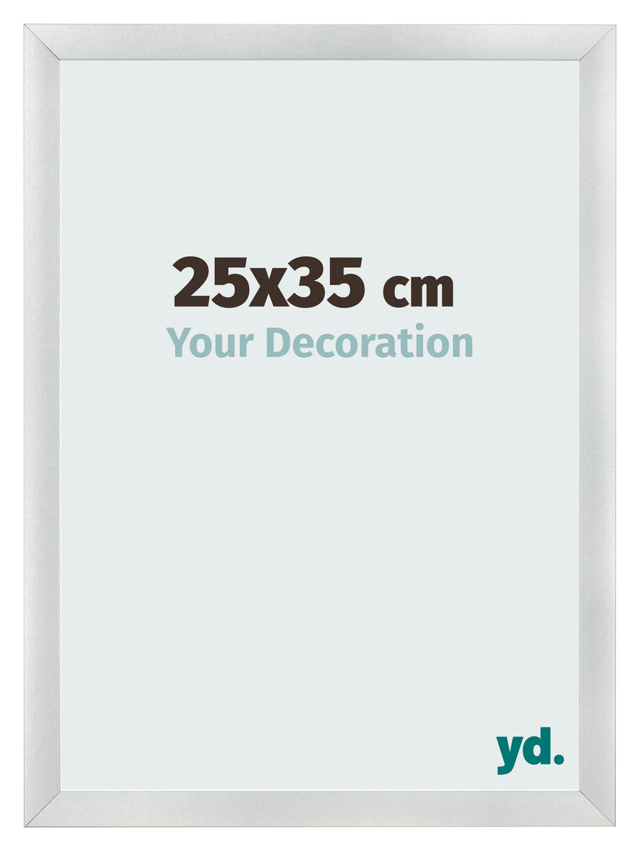 Photo Frame 25x35cm Silver Black Swept MDF Pisa Front Size | Yourdecoration.com