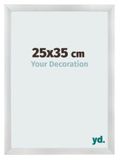 Photo Frame 25x35cm Silver Black Swept MDF Pisa Front Size | Yourdecoration.com