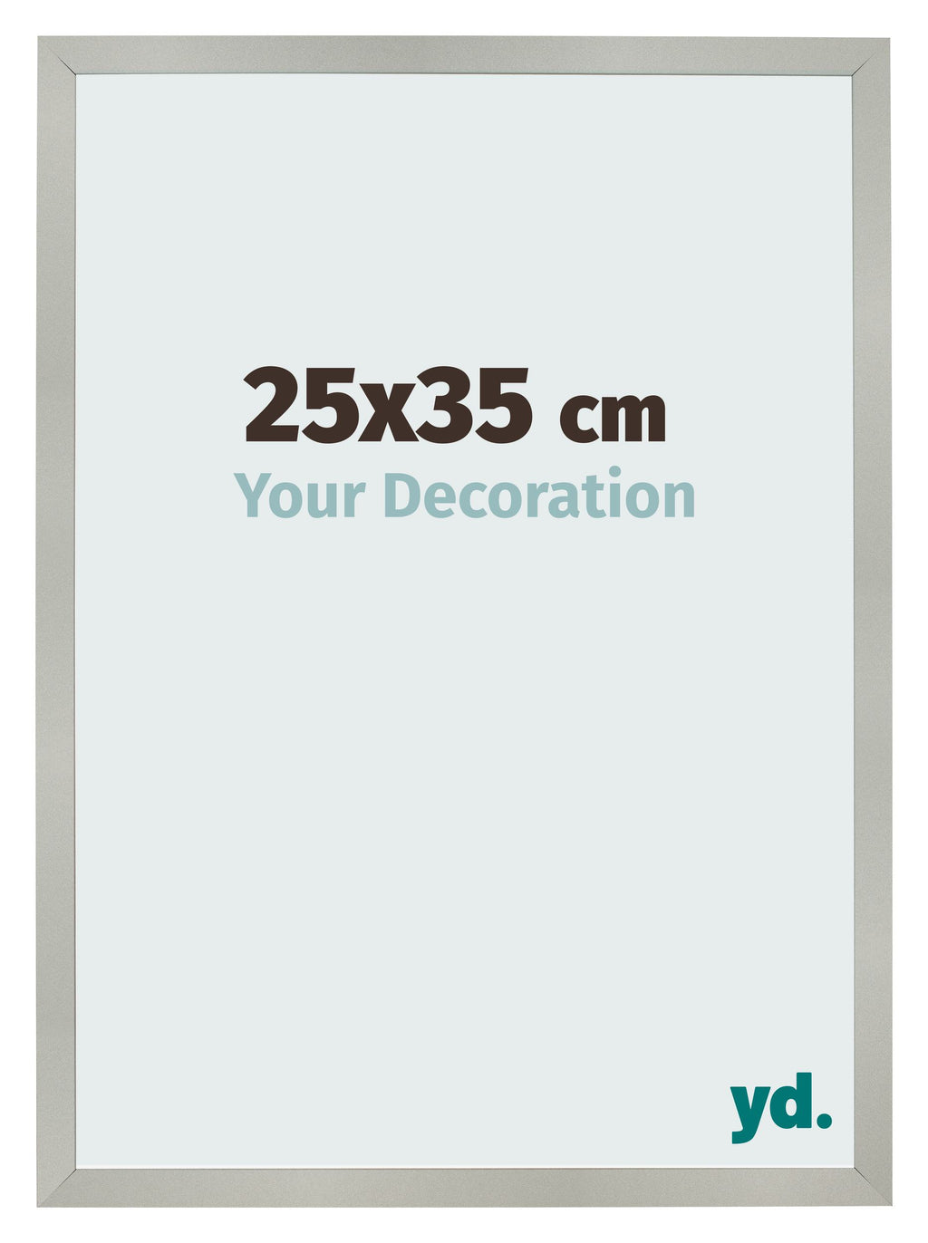 Photo Frame 25x35cm Silver Matte MDF Bologna Front Size | Yourdecoration.com