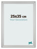 Photo Frame 25x35cm Silver Matte MDF Lazio Front Size | Yourdecoration.com