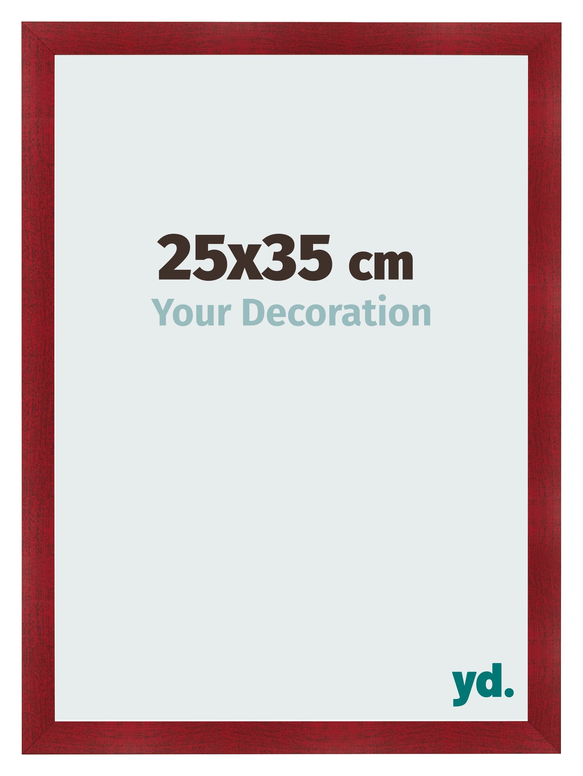 Photo Frame 25x35cm Wine Red Swept MDF Pisa Front Size | Yourdecoration.com