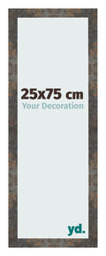 Photo Frame 25x75 cm Oxidized Metal MDF Bologna Front Size | Yourdecoration.com
