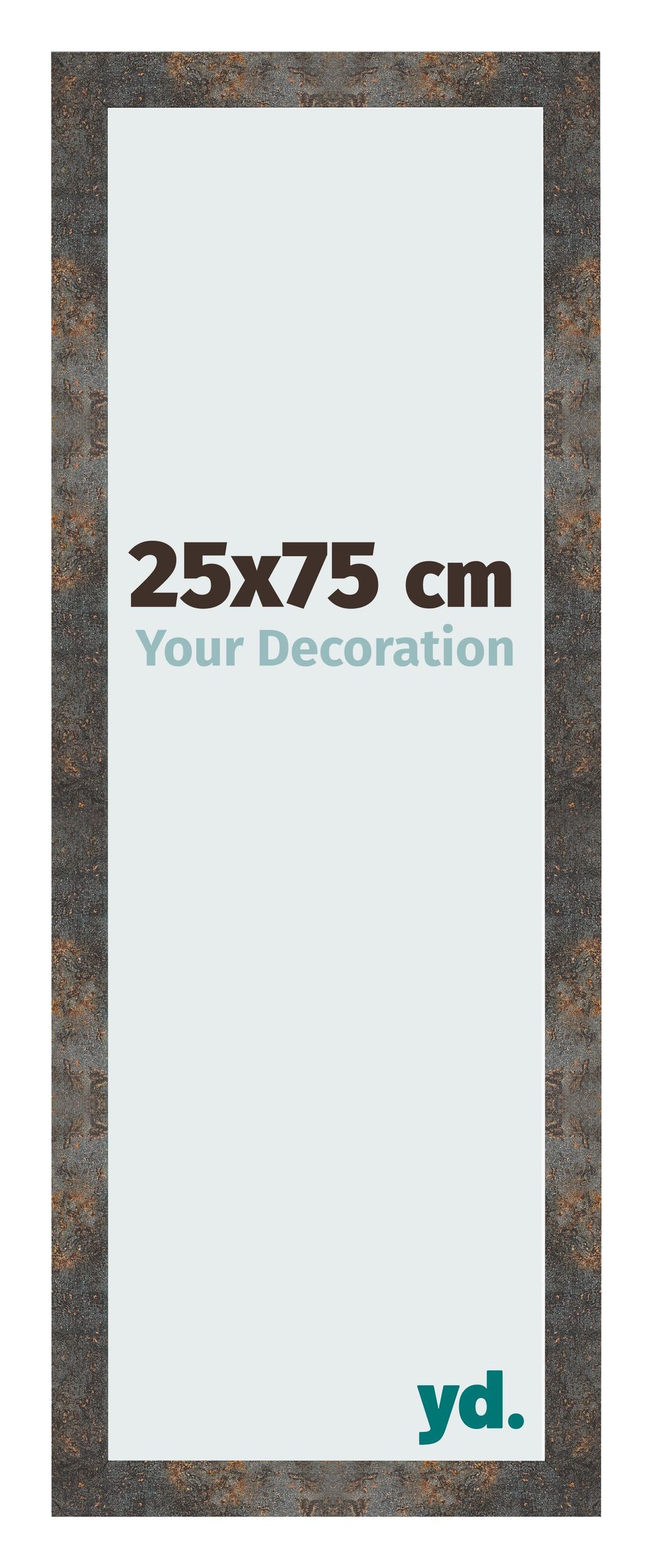 Photo Frame 25x75 cm Oxidized Metal MDF Bologna Front Size | Yourdecoration.com