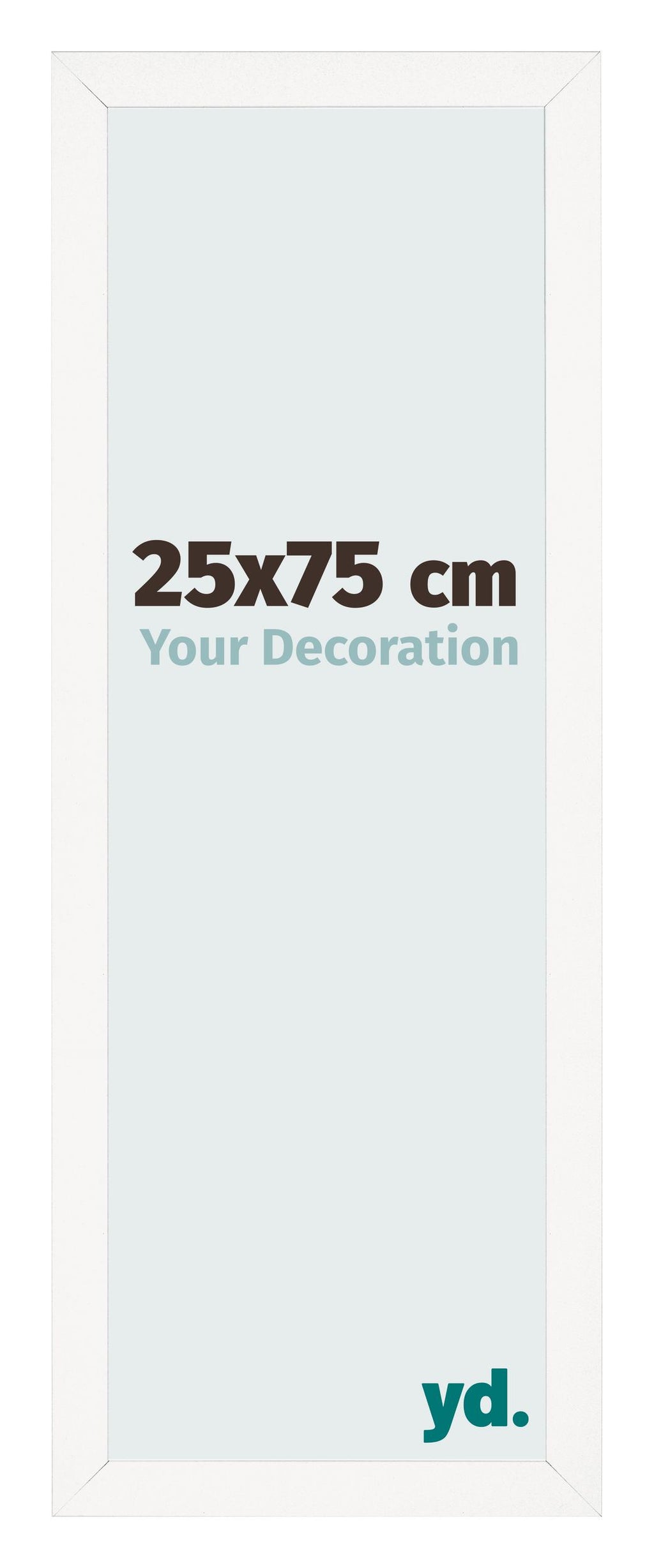 Photo Frame 25x75 cm White High Gloss MDF Bologna Front Size | Yourdecoration.com