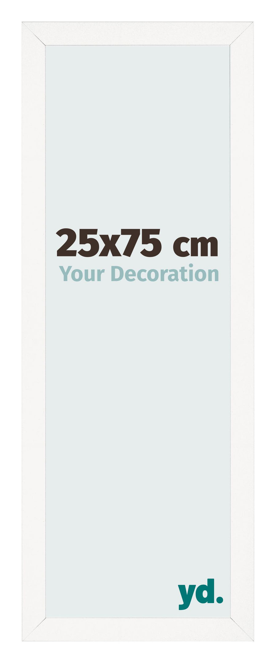 Photo Frame 25x75 cm White High Gloss MDF Bologna Front Size | Yourdecoration.com