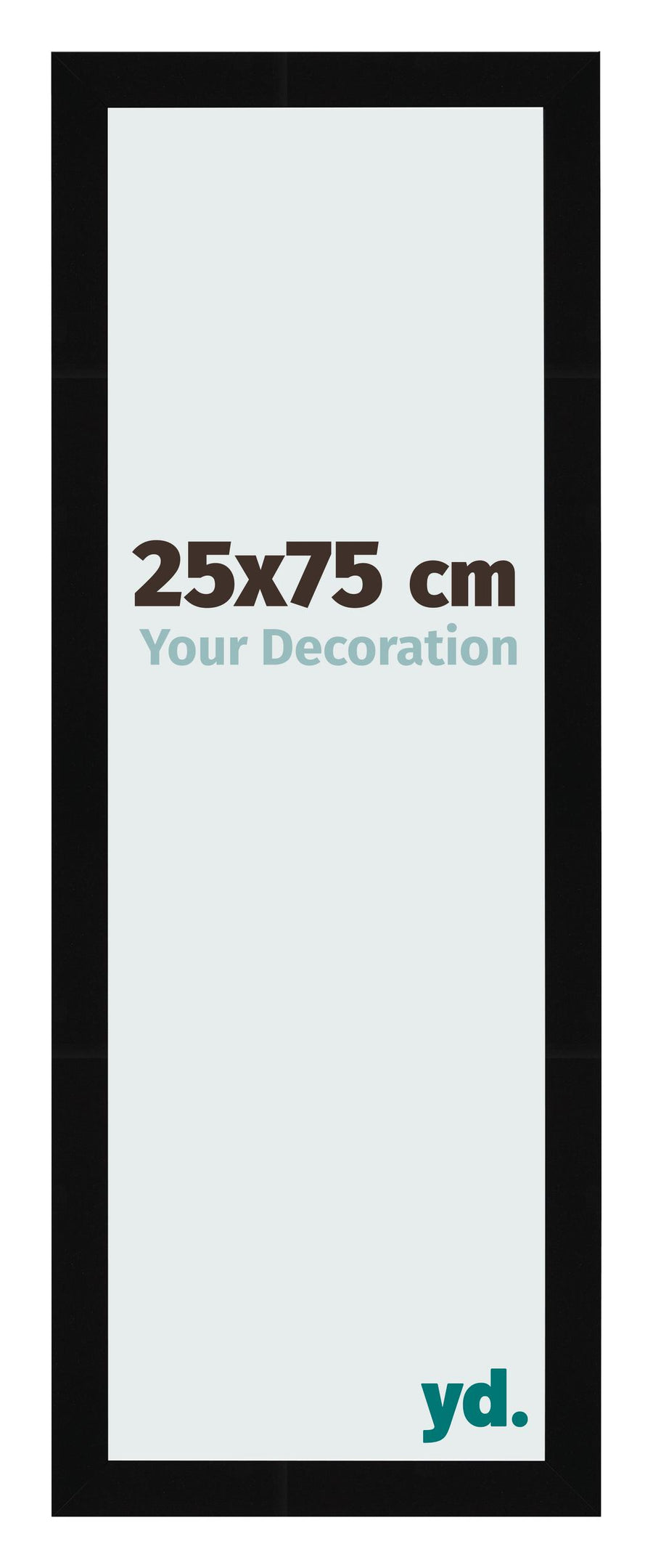 Photo Frame 25x75cm Black High Gloss MDF Bologna Front Size | Yourdecoration.com