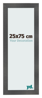 Photo Frame 25x75cm Black Silver Polished MDF Pisa Front Size | Yourdecoration.com
