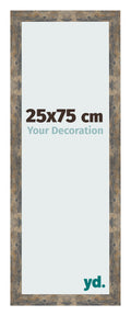 Photo Frame 25x75cm Blue Gold Melange MDF Bologna Front Size | Yourdecoration.com