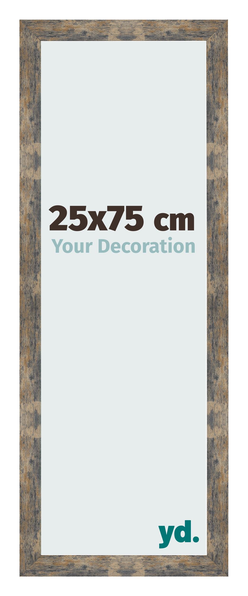 Photo Frame 25x75cm Blue Gold Melange MDF Bologna Front Size | Yourdecoration.com