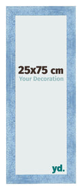 Photo Frame 25x75cm Clear Blue Swept MDF Pisa Front Size | Yourdecoration.com