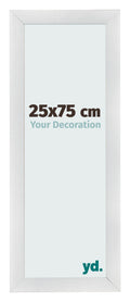 Photo Frame 25x75cm Silver Black Swept MDF Pisa Front Size | Yourdecoration.com