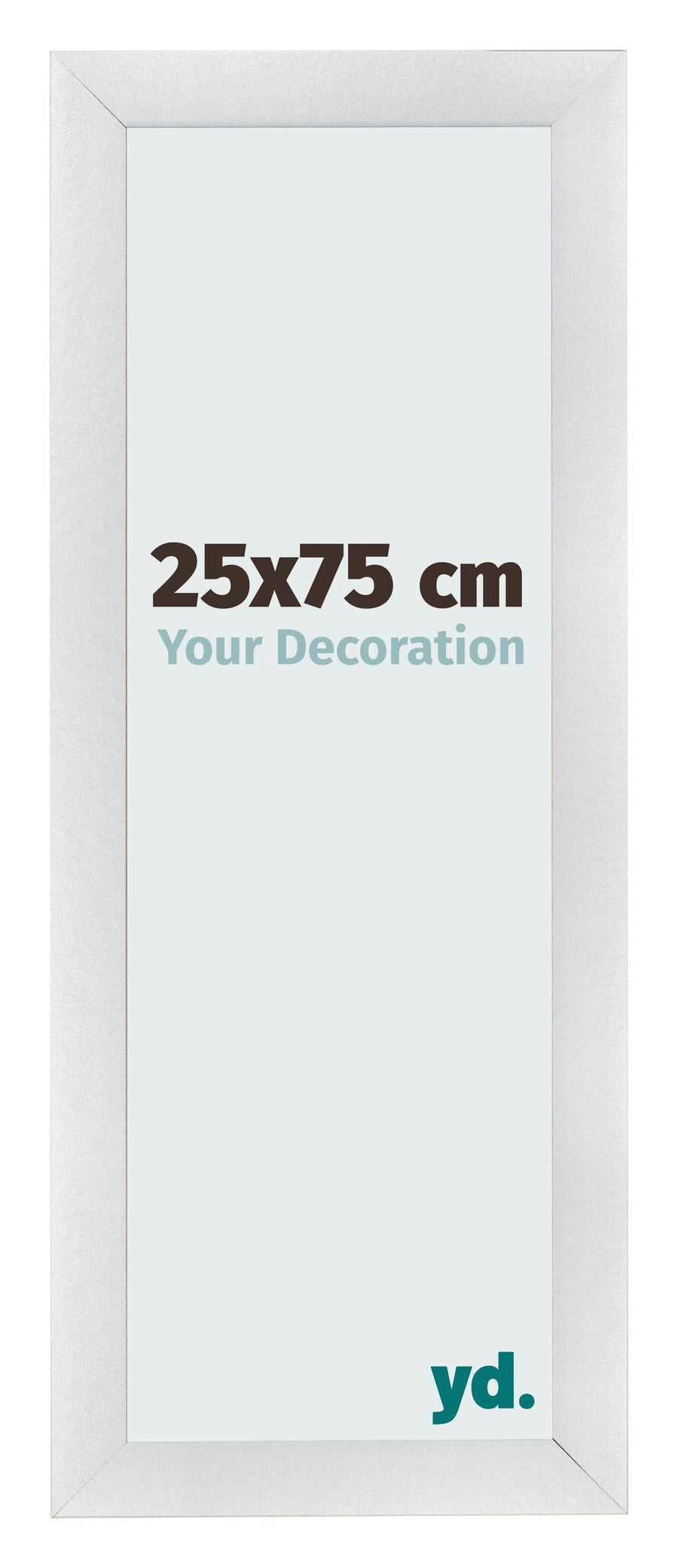 Photo Frame 25x75cm Silver Black Swept MDF Pisa Front Size | Yourdecoration.com