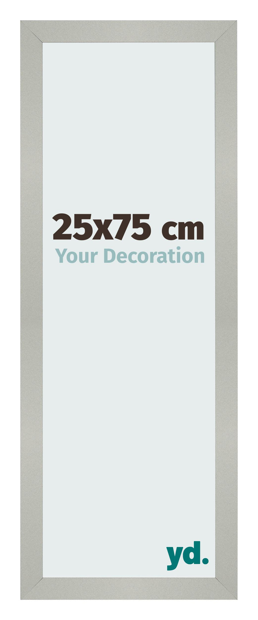 Photo Frame 25x75cm Silver Matte MDF Bologna Front Size | Yourdecoration.com