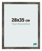 Photo Frame 28x35 cm Oxidized Metal MDF Bologna Front Size | Yourdecoration.com