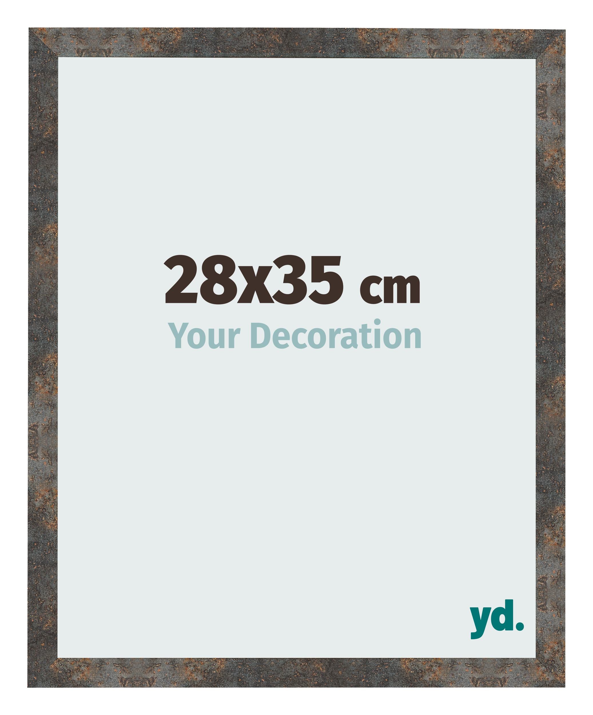Photo Frame 28x35 cm Oxidized Metal MDF Bologna Front Size | Yourdecoration.com
