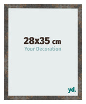 Photo Frame 28x35 cm Oxidized Metal MDF Bologna Front Size | Yourdecoration.com