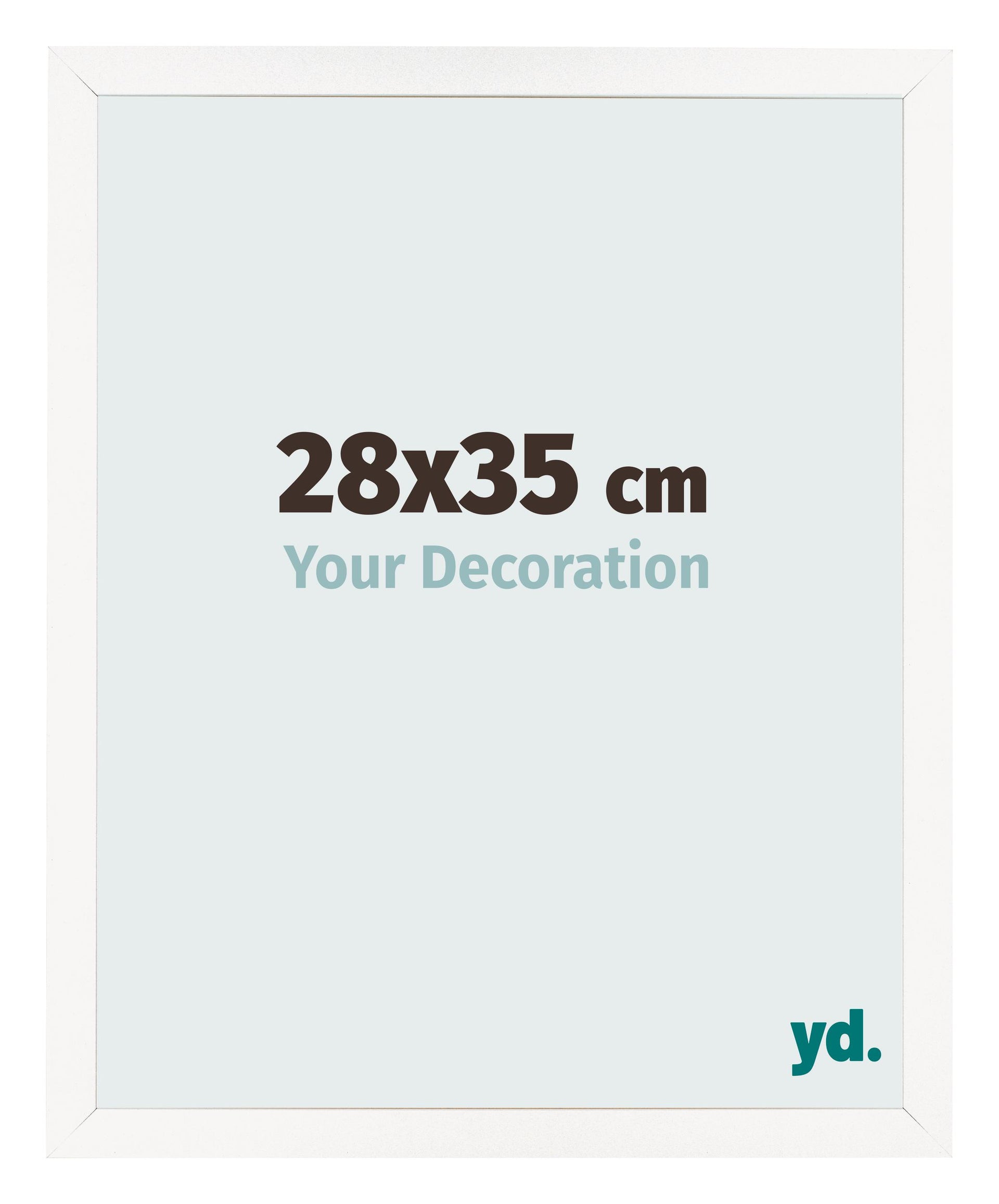 Photo Frame 28x35 cm White High Gloss MDF Bologna Front Size | Yourdecoration.com